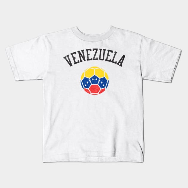 Venezuela Soccer Team Heritage Flag Kids T-Shirt by ryanjaycruz